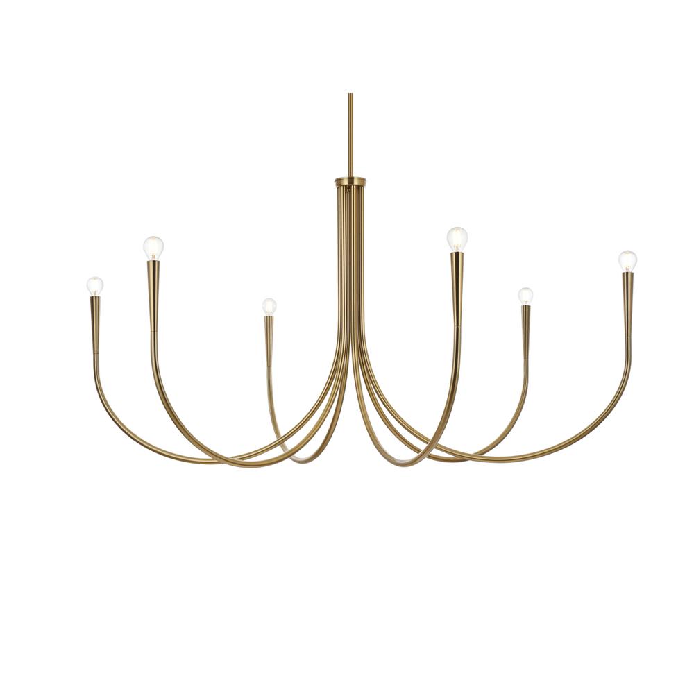 Layne 55 inch chandelier in Gold. Picture 2