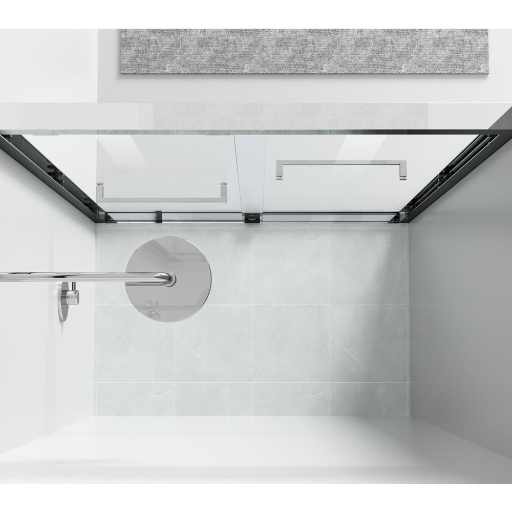 Semi-frameless shower door 60 x 76 Polished Chrome. Picture 4