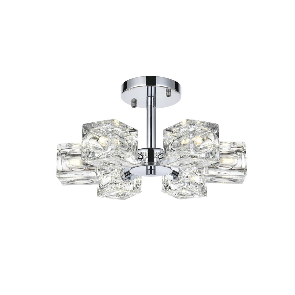 Lyra 14 inch Flush Mount in Chrome. Picture 1