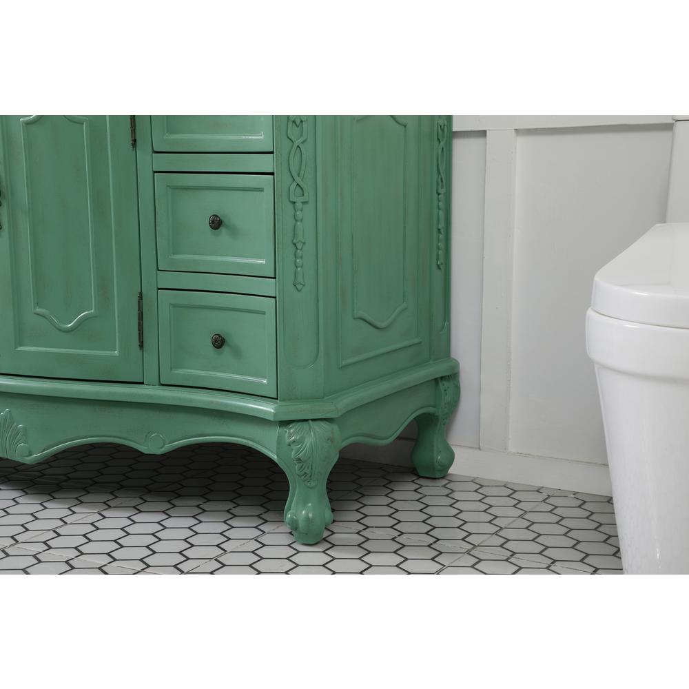 48 inch Single Bathroom vanity in vintage mint. Picture 6
