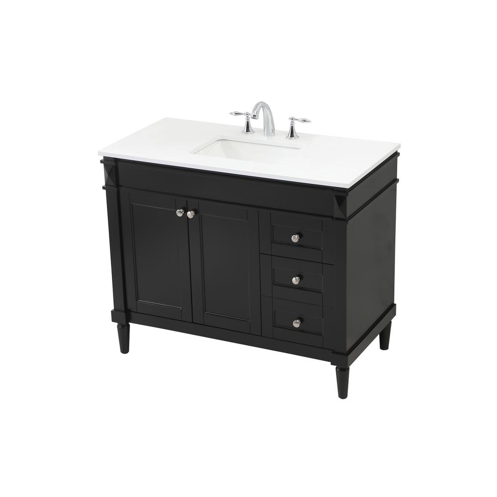 42 inch Single bathroom vanity in black. Picture 8