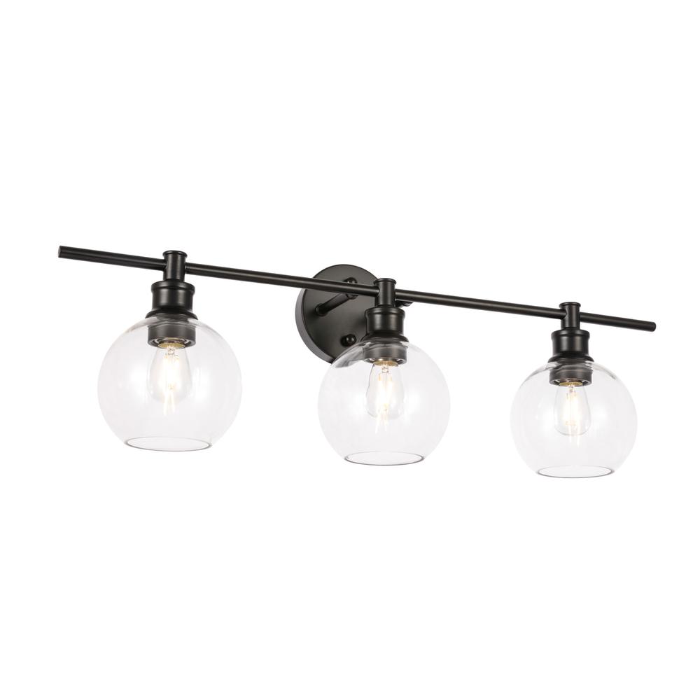 Collier 3 light Black and Clear glass Wall sconce. Picture 11