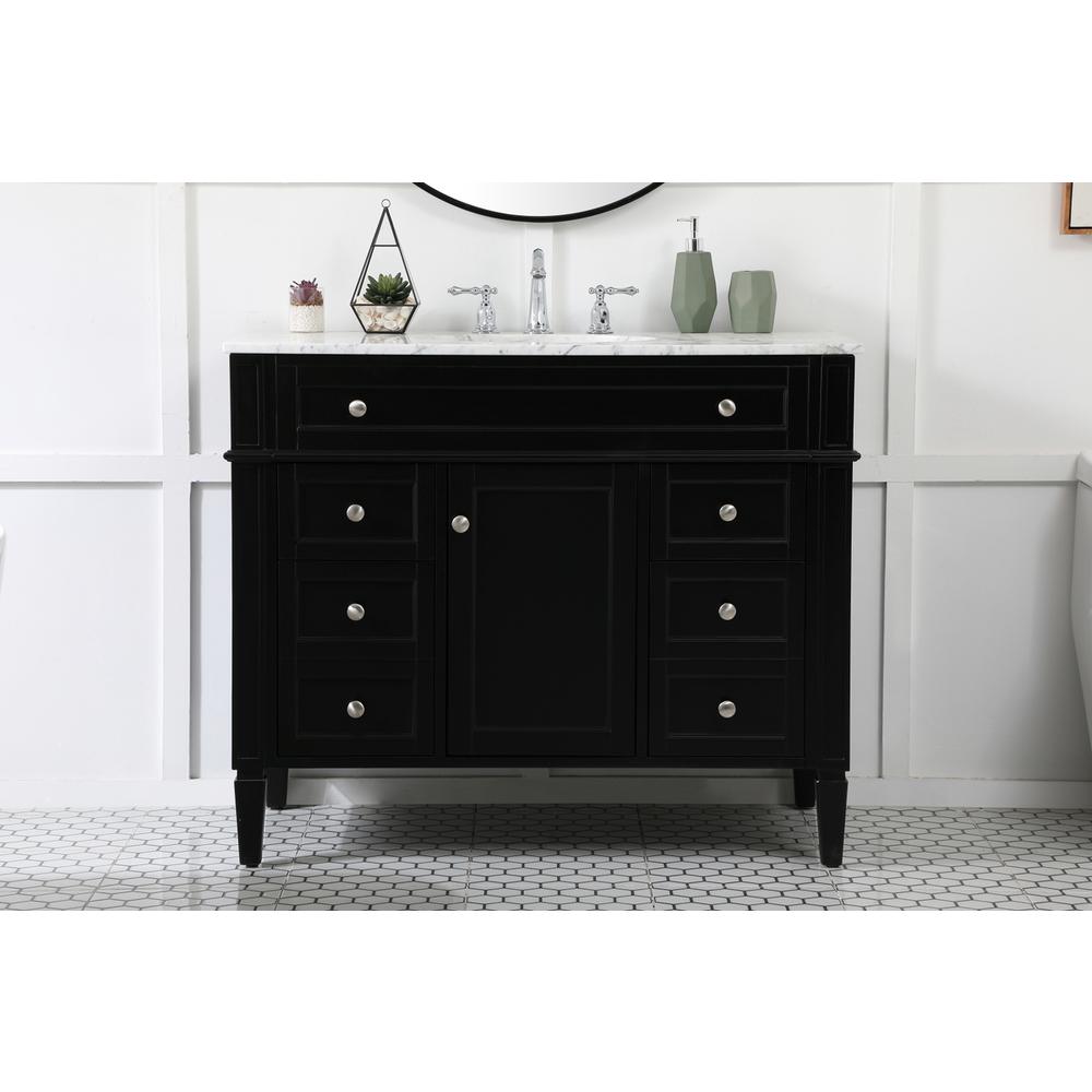42 inch Single bathroom vanity in black. Picture 14