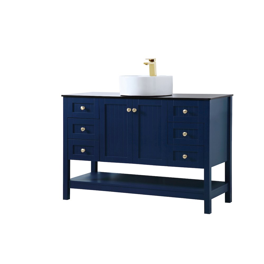 48 Inch Vessel Sink Bathroom Vanity In Blue. Picture 7