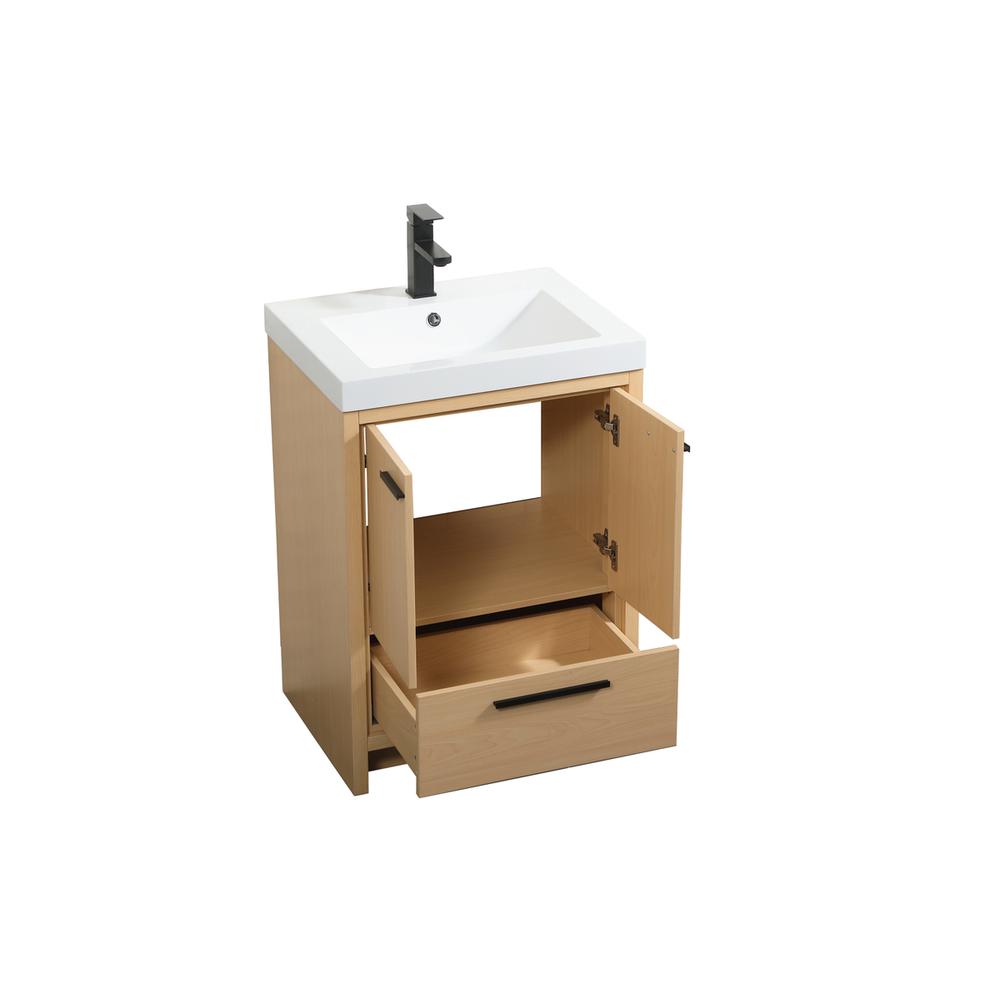 24 inch Single bathroom vanity in Maple. Picture 9