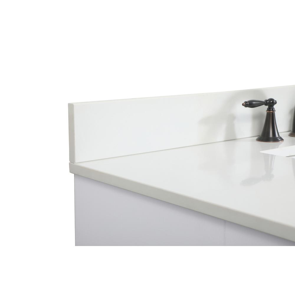 42 inch Single bathroom vanity in white with backsplash. Picture 11