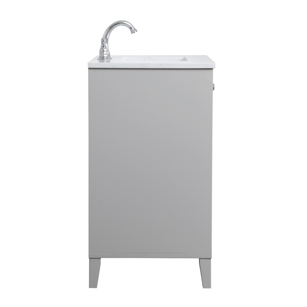 30 inch Single Bathroom Vanity in Grey. Picture 13