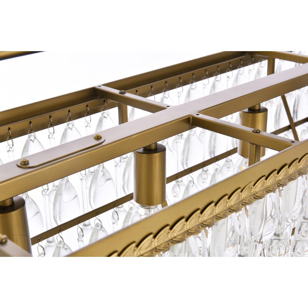 Nordic 40 inch rectangle pendant in brass. Picture 4