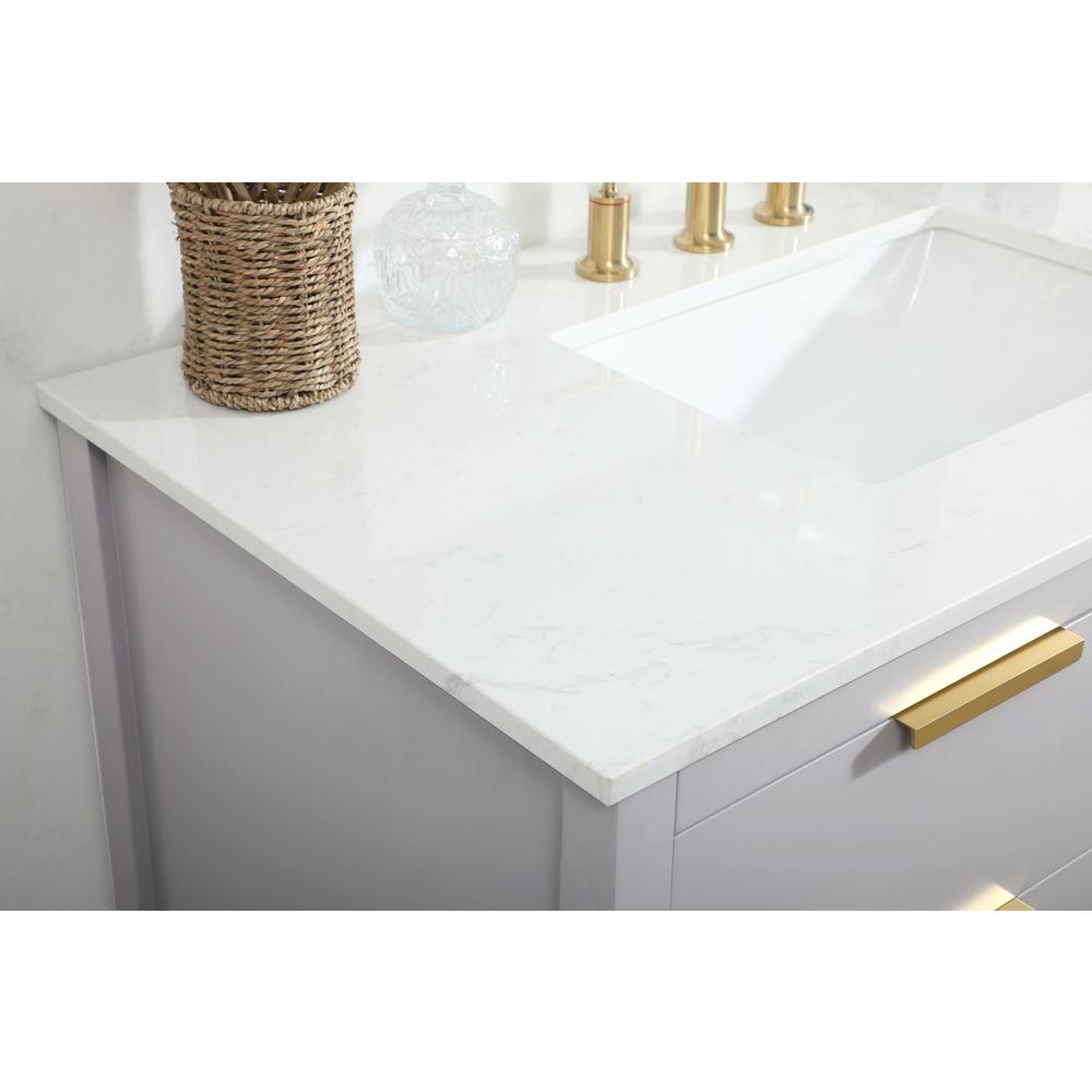 42 inch Single bathroom vanity in grey. Picture 5