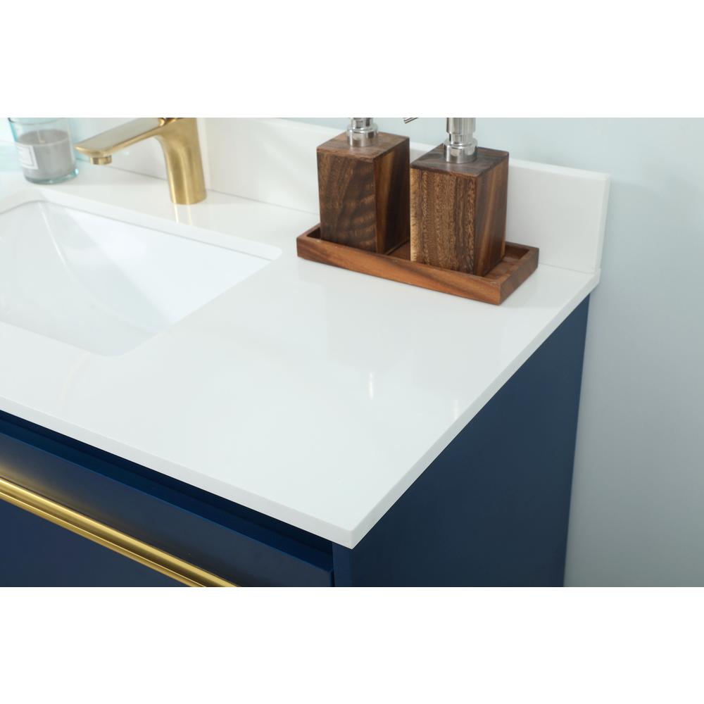 40 inch Single bathroom vanity in blue with backsplash. Picture 5