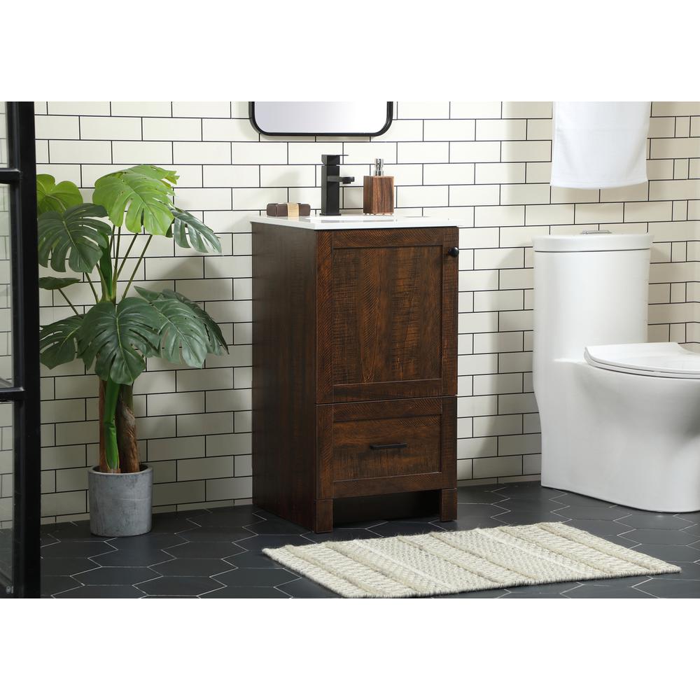 18 inch Single bathroom vanity in expresso. Picture 2