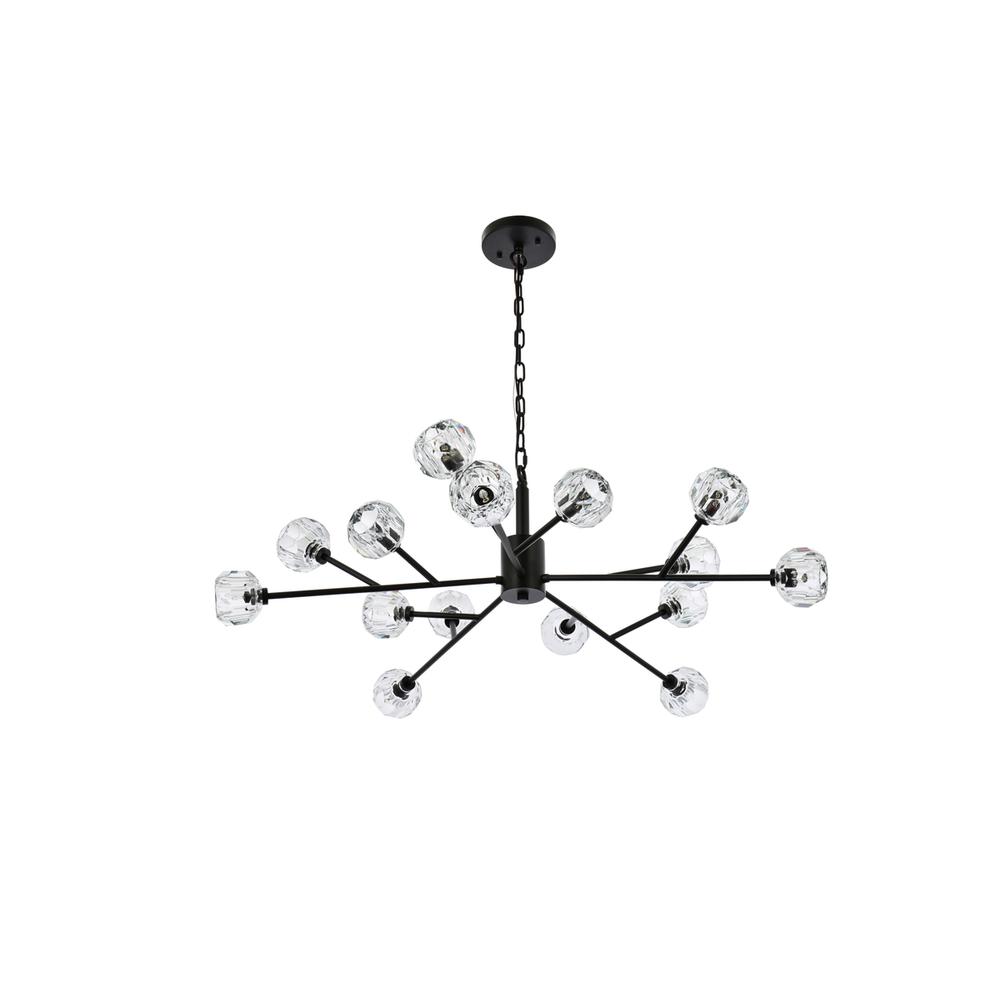 Graham 15 Light Pendant in Black. Picture 6