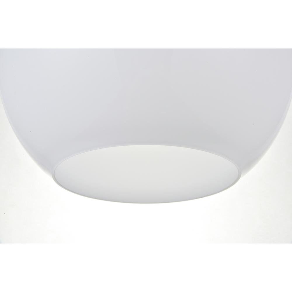 Baxter 1 Light Black Pendant With Frosted White Glass. Picture 3