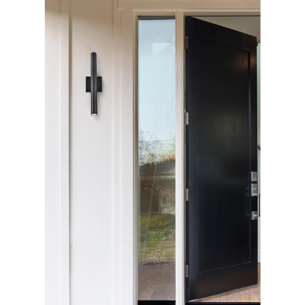 Raine Integrated LED wall sconce in black. Picture 5
