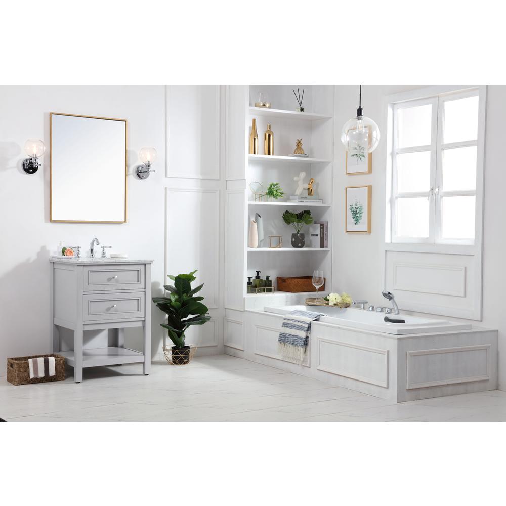 24 in. Single bathroom vanity set in Grey. Picture 8