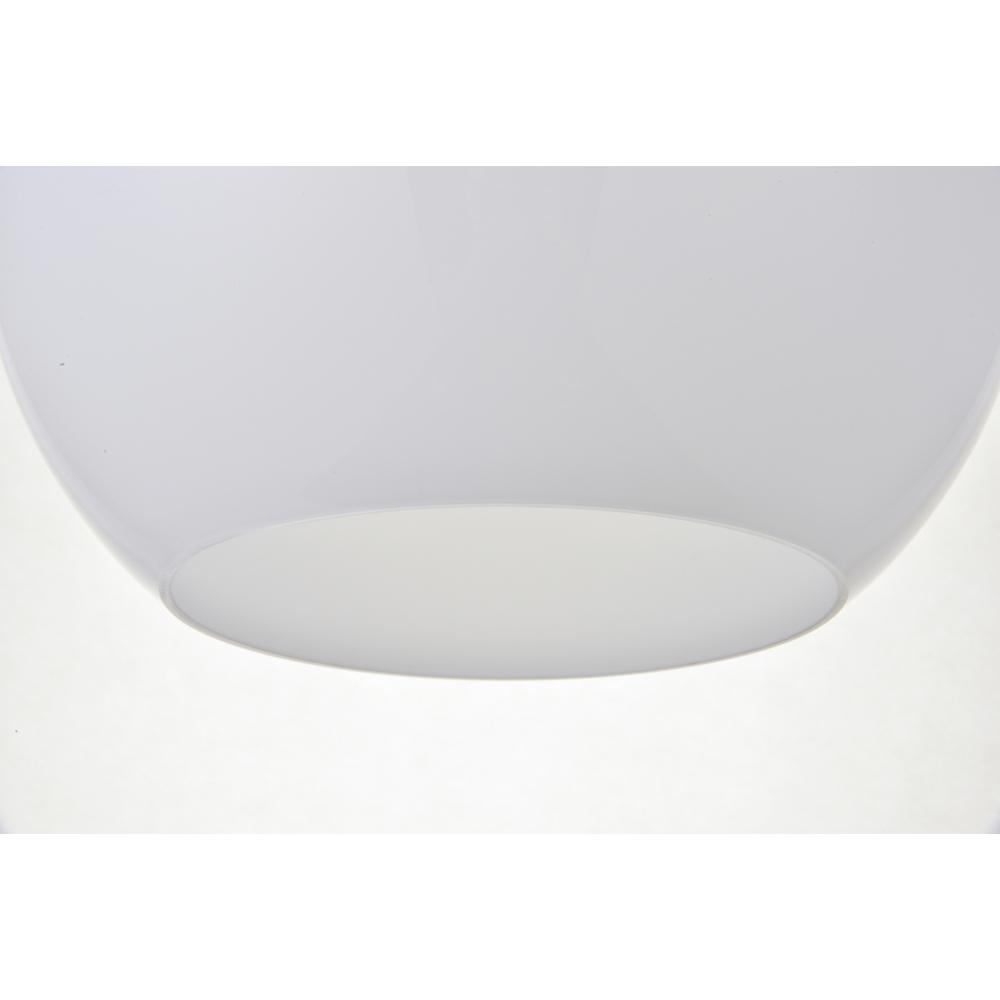 Baxter 1 Light Brass Pendant With Frosted White Glass. Picture 5