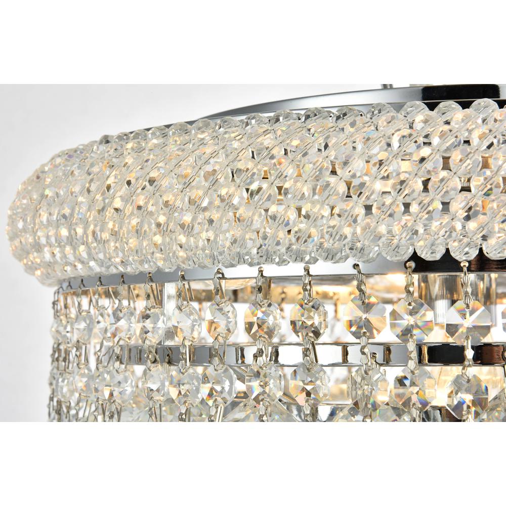 Primo 8 light Chrome Flush Mount Clear Royal Cut Crystal. Picture 3