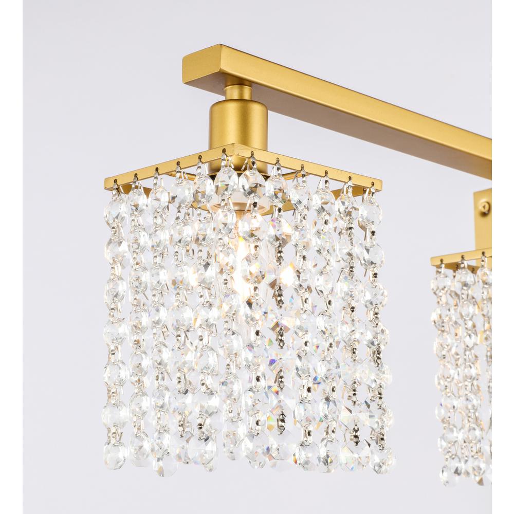 Phineas 4 light Brass and Clear Crystals wall sconce. Picture 8