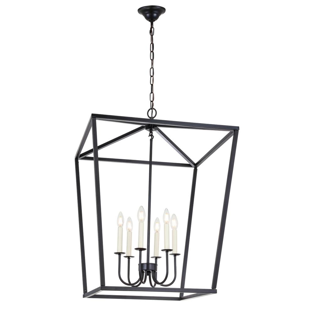 Maddox 6 light Black chandelier. Picture 3