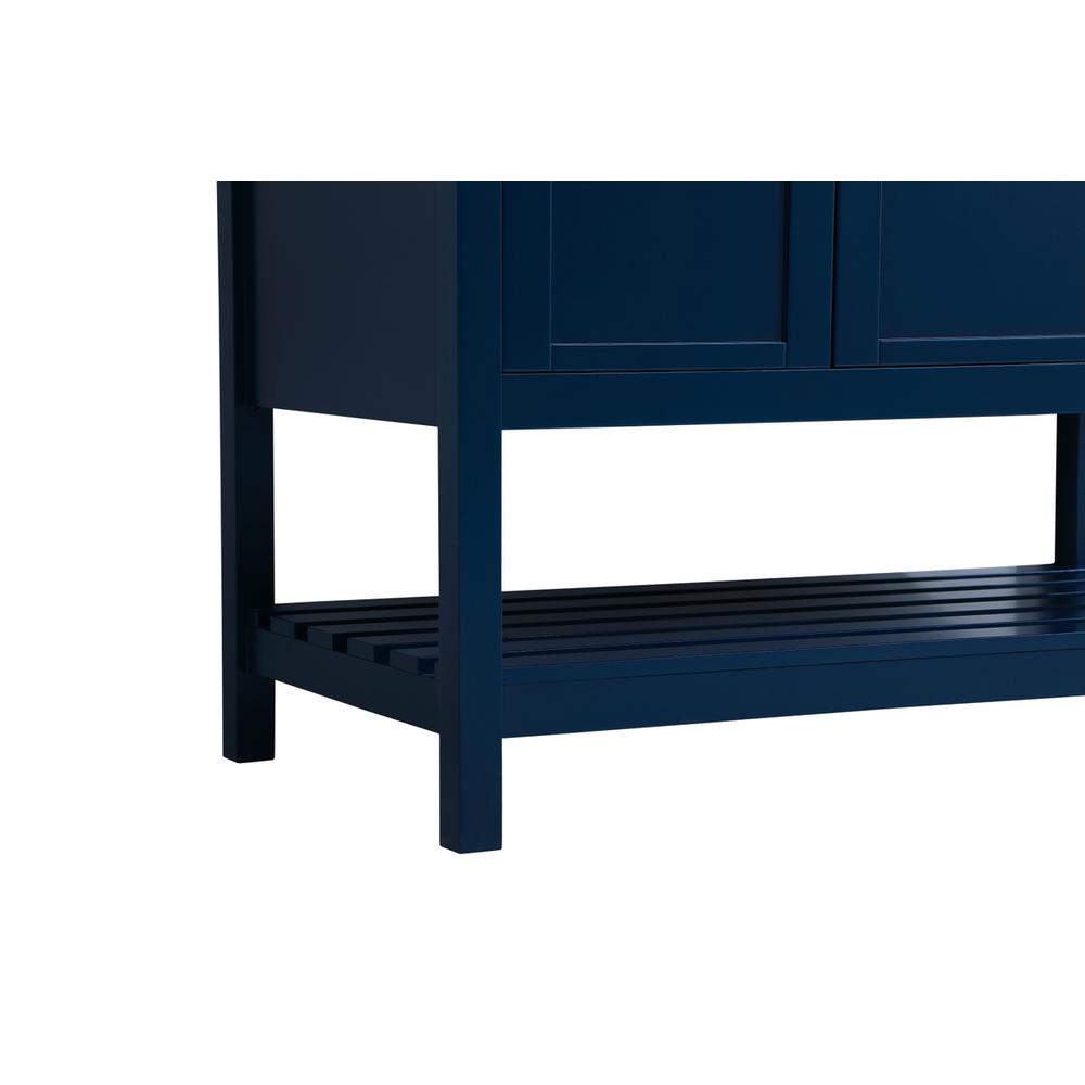 42 inch Single Bathroom Vanity in Blue with Backsplash. Picture 12