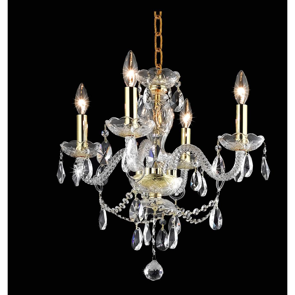 Elle Collection Pendant D17in H18in Lt:4 Gold Finish. Picture 1