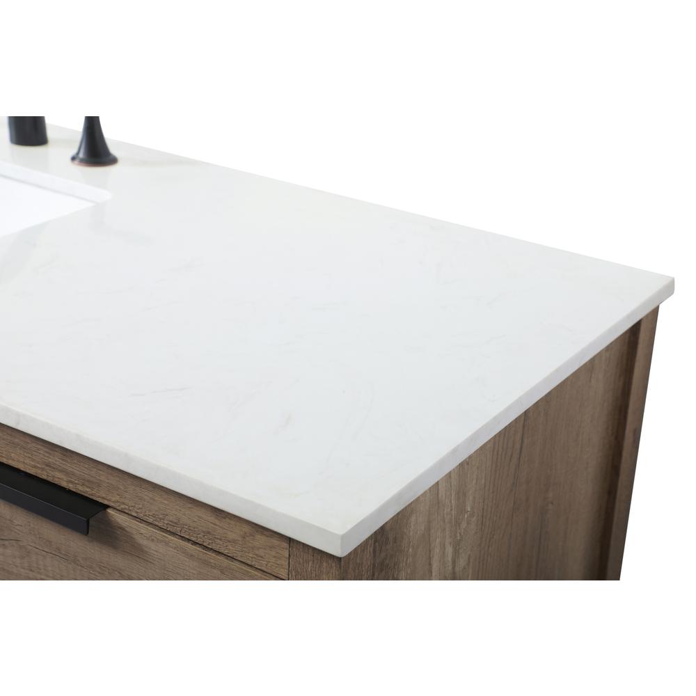 60 Inch SIngle Bathroom Vanity In Natural Oak. Picture 11