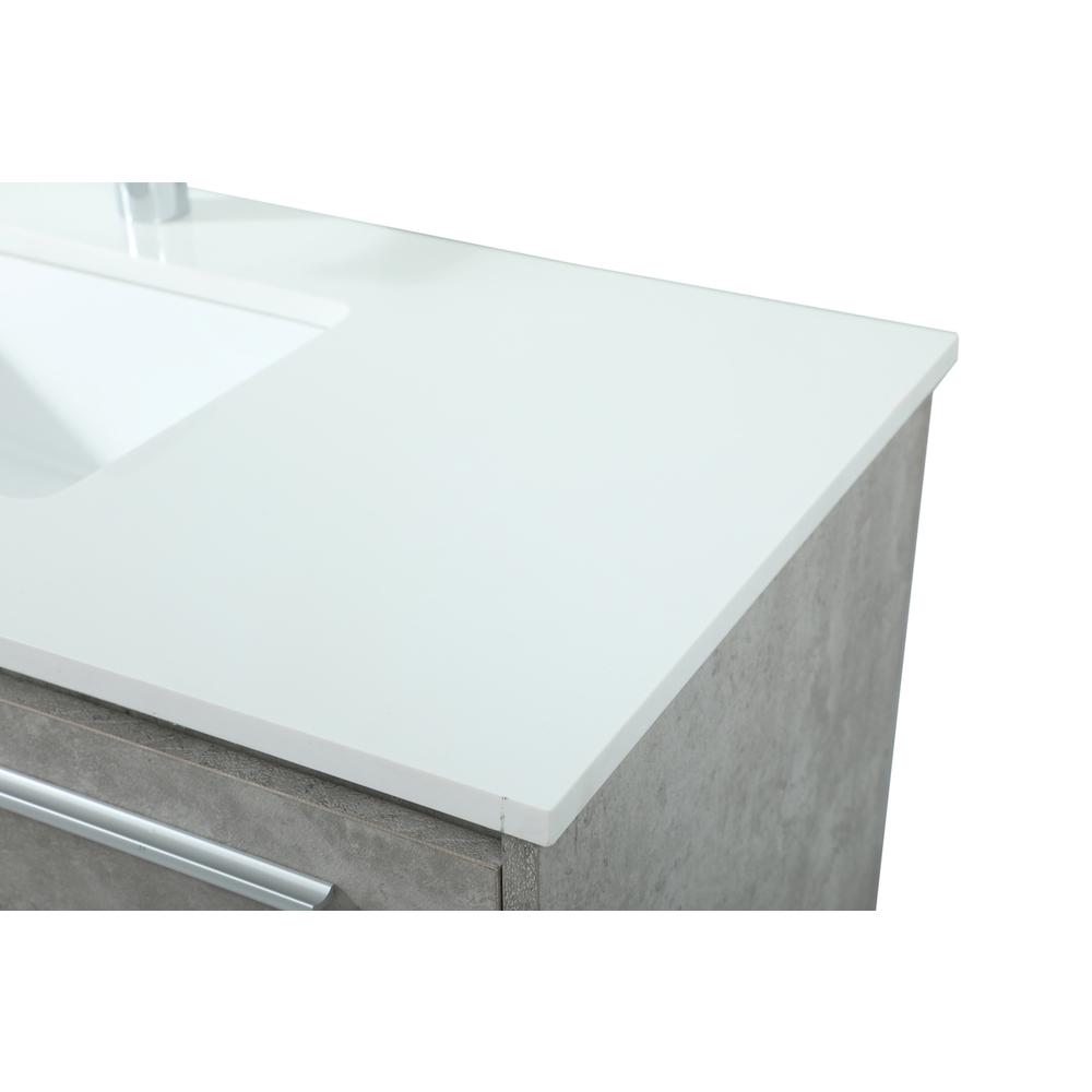 40 inch Single bathroom vanity in concrete grey. Picture 11