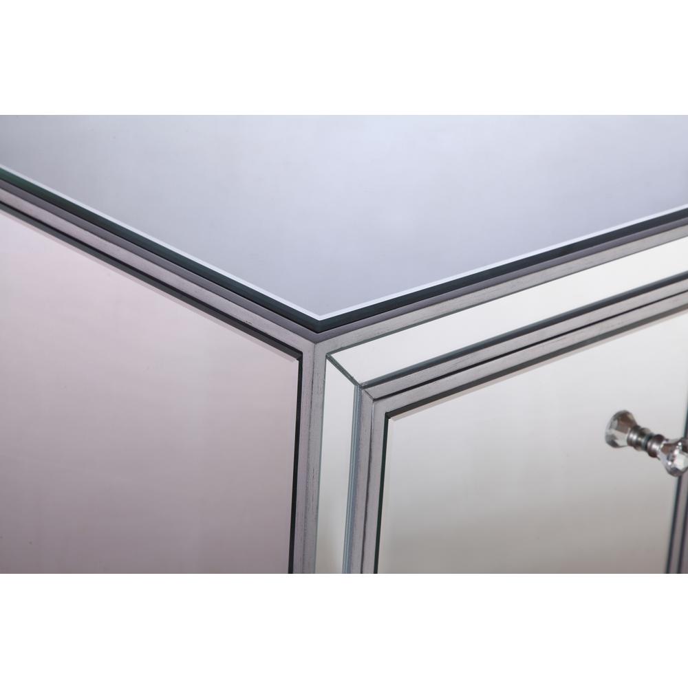 60 in. mirrored TV stand in antique silver. Picture 8