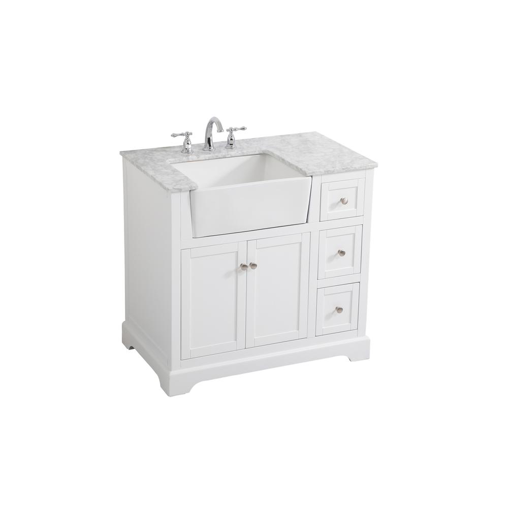 36 inch Single bathroom vanity in white. Picture 8