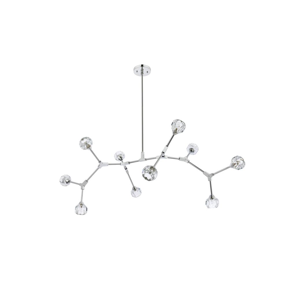 Zayne 10 Light Pendant in Chrome. Picture 6