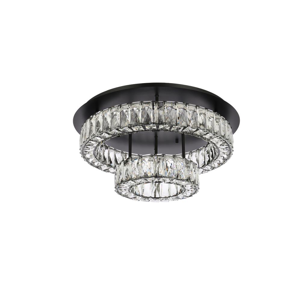 Monroe 22 inch LED double flush mount in black. Picture 6