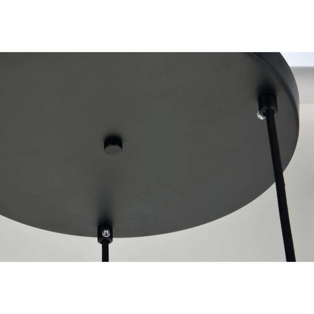 Baxter 3 Lights Black Pendant With Clear Glass. Picture 6