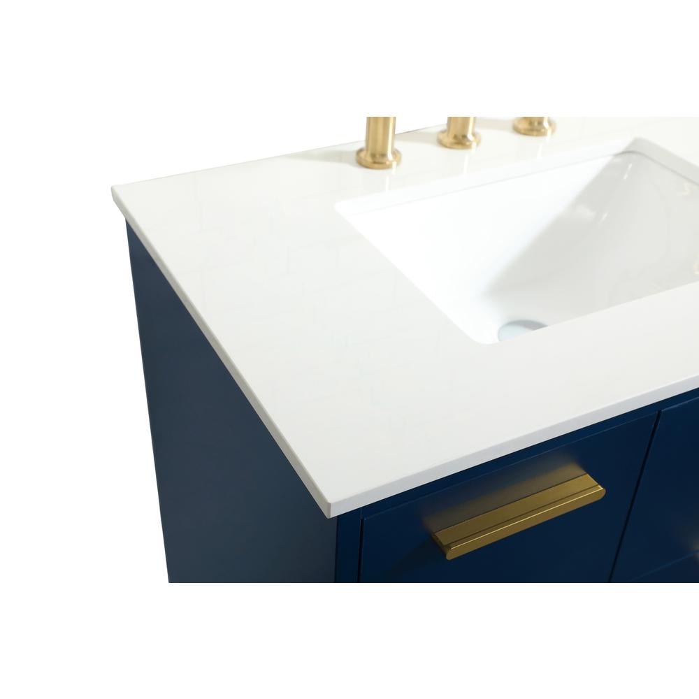 30 inch bathroom vanity in Blue. Picture 11