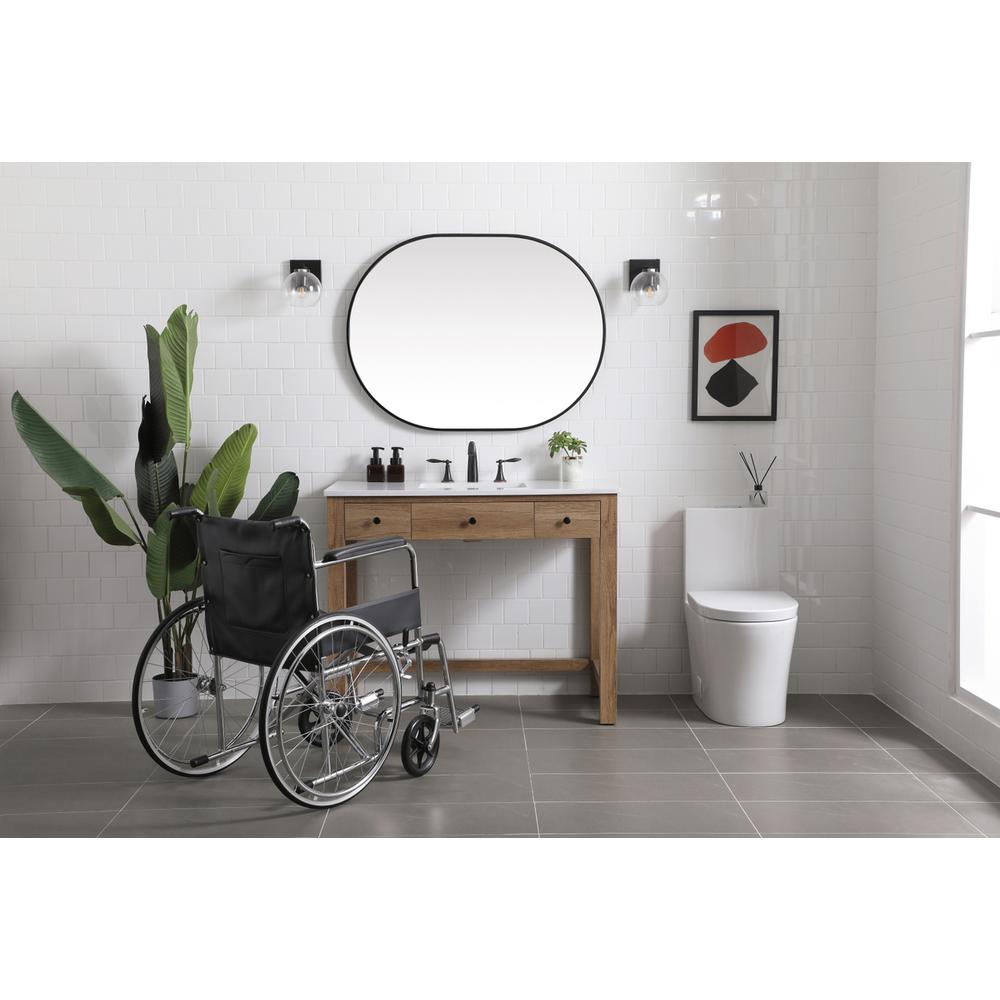 42 Inch ADA Compliant Bathroom Vanity In Natural Oak. Picture 4