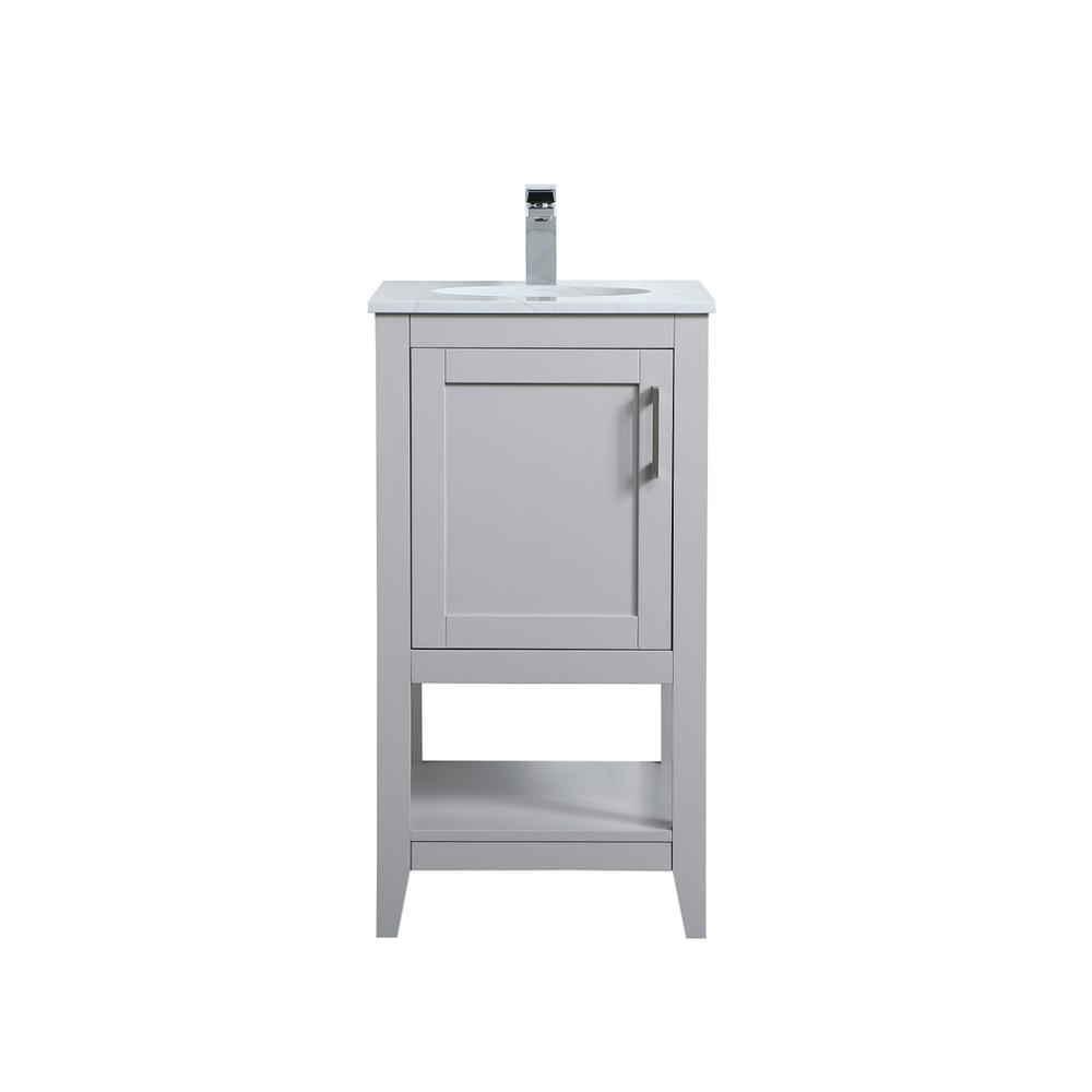 18 inch Single Bathroom Vanity in Grey. Picture 1