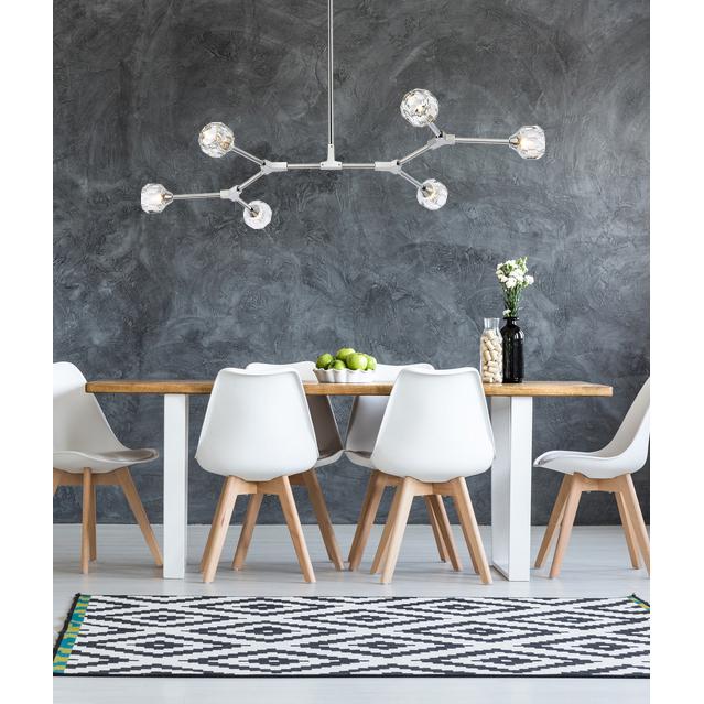 Zayne 6 Light Pendant in Chrome. Picture 7