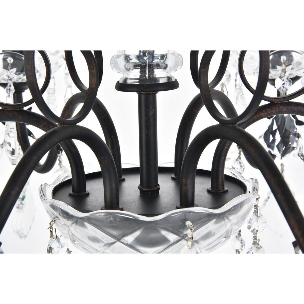 St. Francis 6 light Dark Bronze Chandelier Clear Royal Cut Crystal. Picture 2