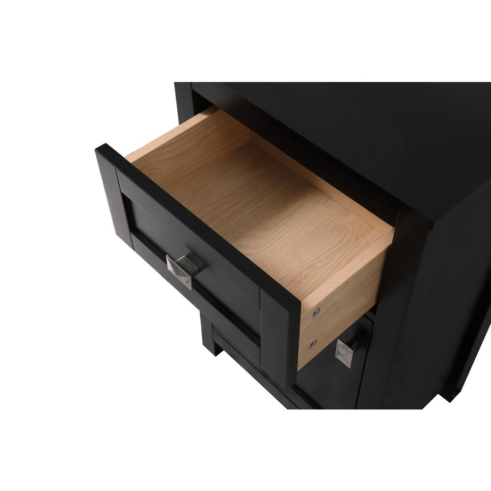 18 Inch Wide Bathroom Storage Freedstanding Cabinet In Black. Picture 6