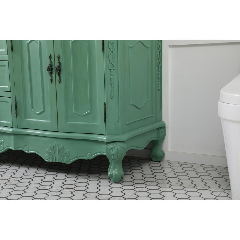 60 inch double Bathroom vanity in vintage mint. Picture 6