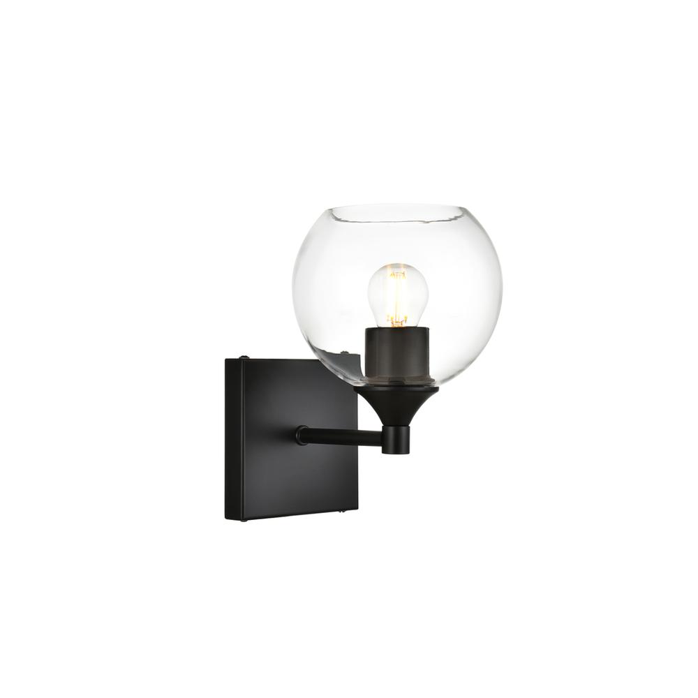 Foster 1 light Black and Clear Bath Sconce. Picture 3