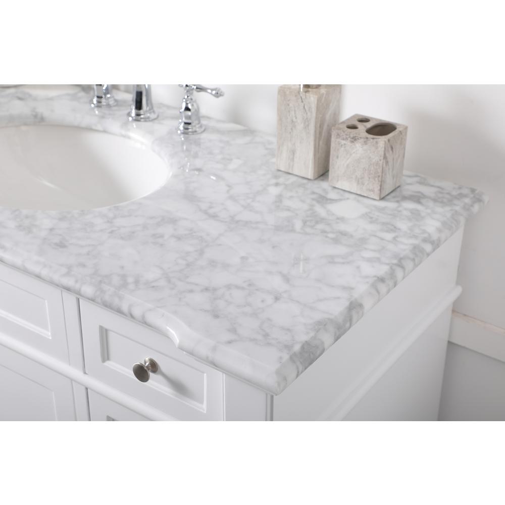 48 inch Single Bathroom Vanity set in White. Picture 5