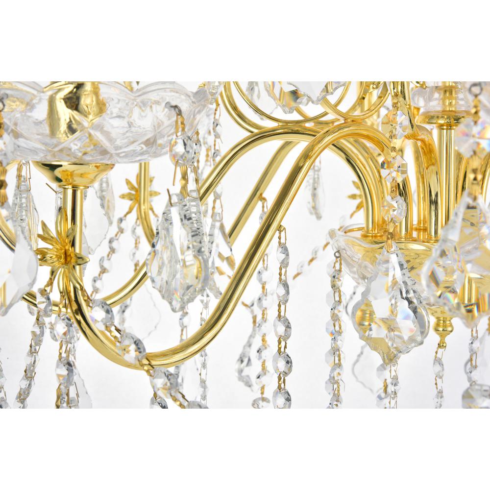 St. Francis 12 light Gold Chandelier Clear Royal Cut Crystal. Picture 2