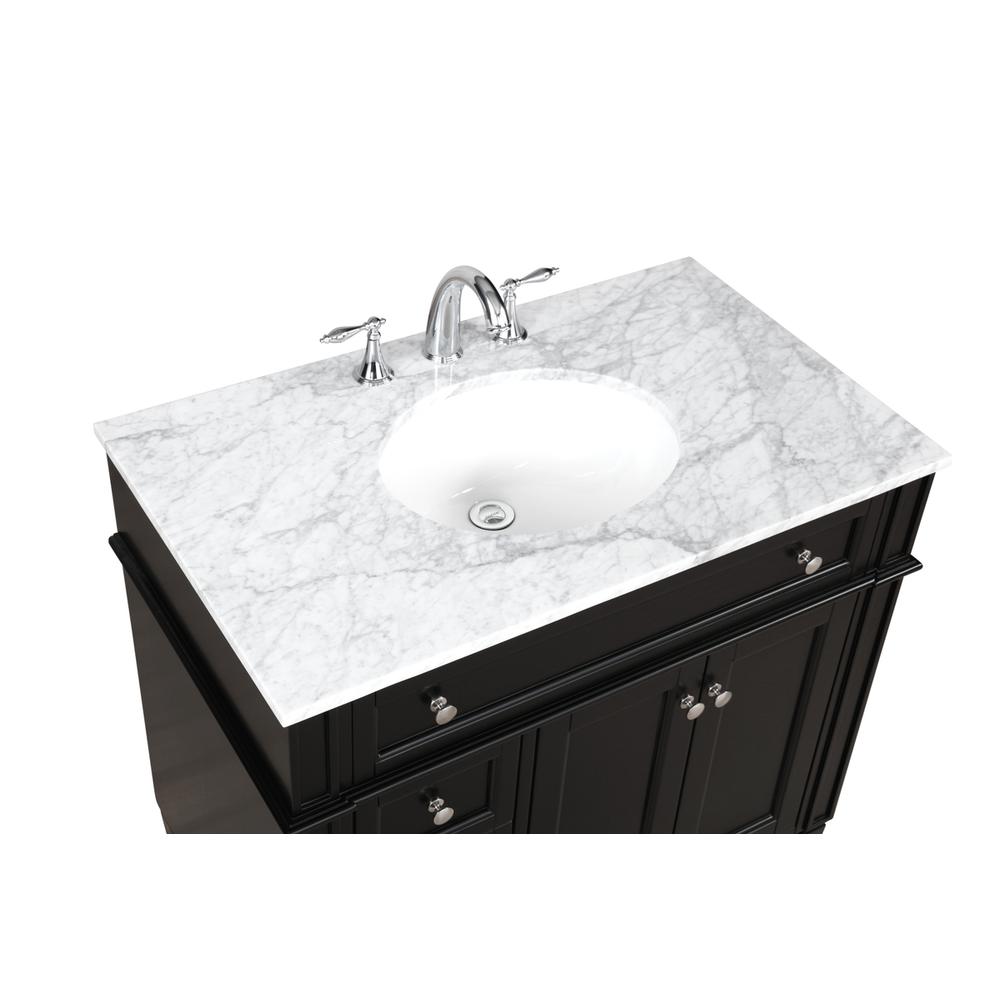 36 inch Single bathroom vanity in Black. Picture 10