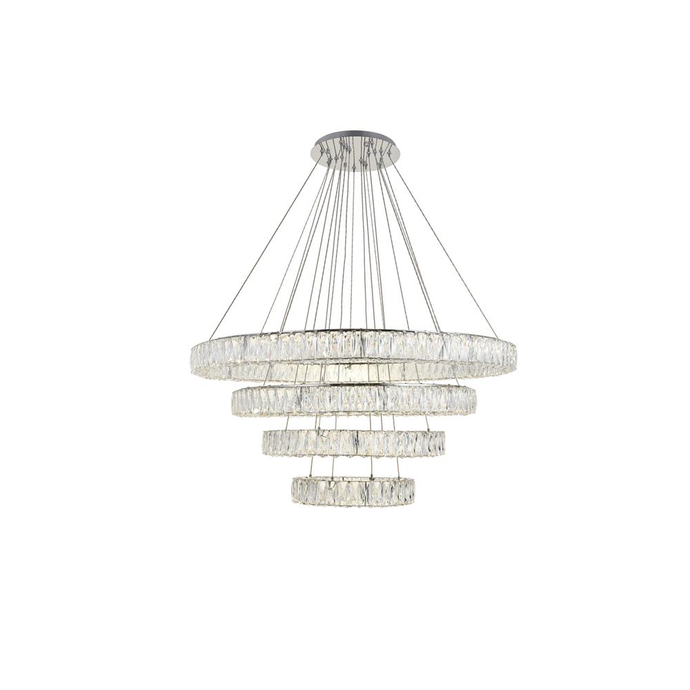 Monroe Integrated LED chip light Chrome Chandelier Clear Royal Cut Crystal. Picture 1