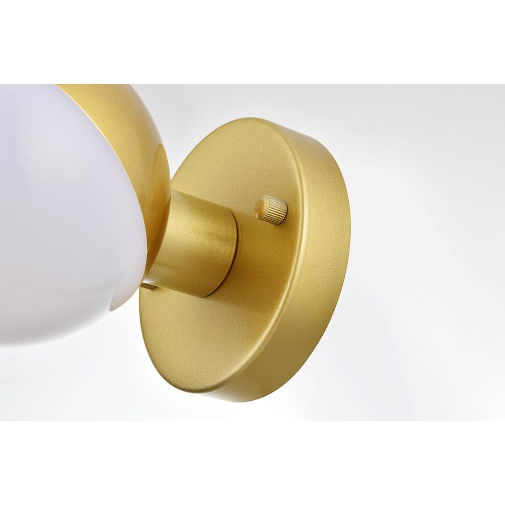 Majesty 1 light Brass and frosted white Bath Sconce. Picture 4