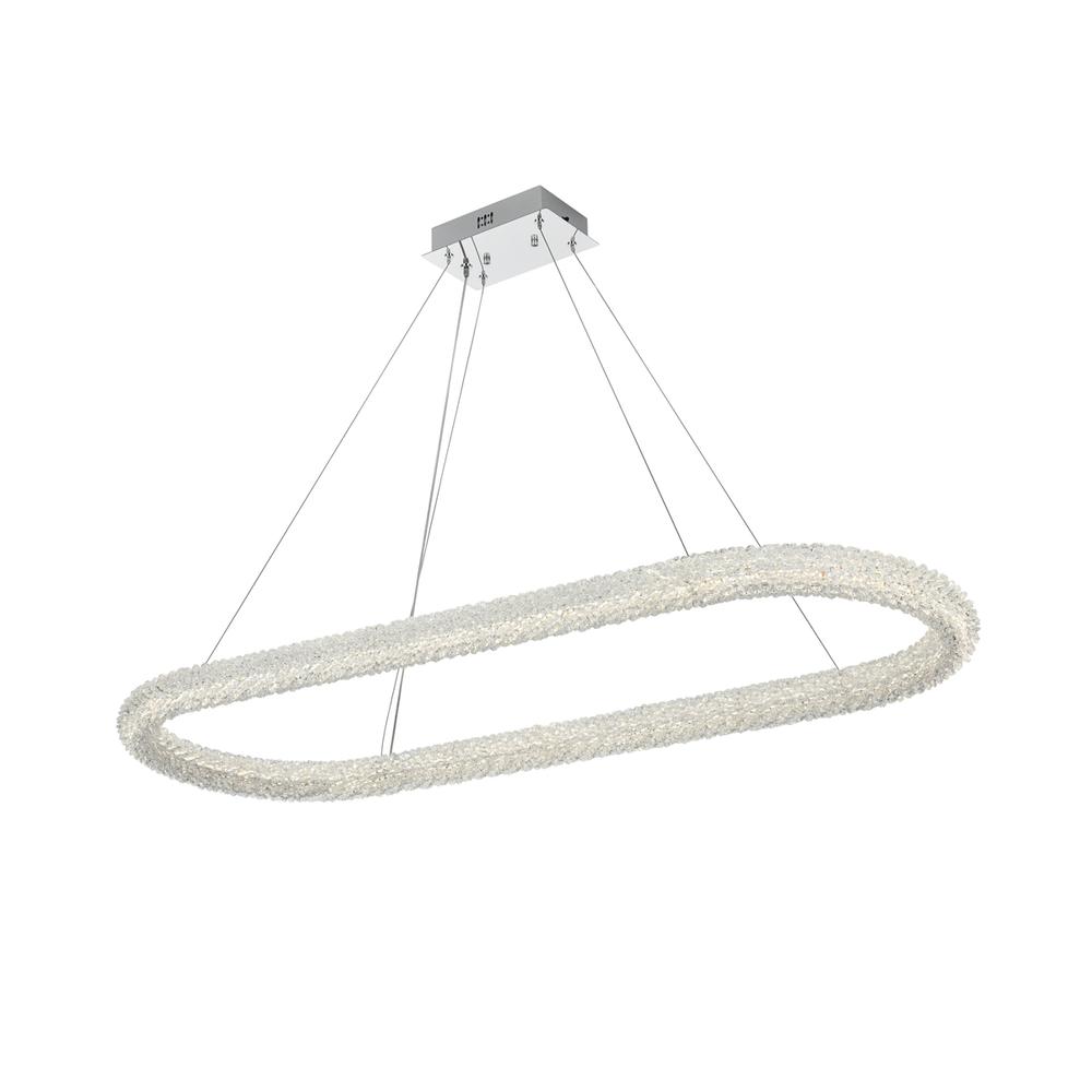 Bowen 51 inch Adjustable LED Chandelier in Chrome. Picture 2