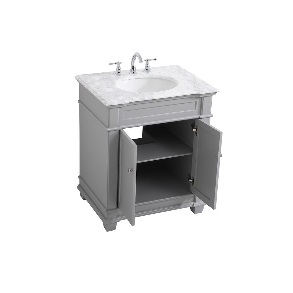 30 inch Single Bathroom Vanity set in Grey. Picture 9