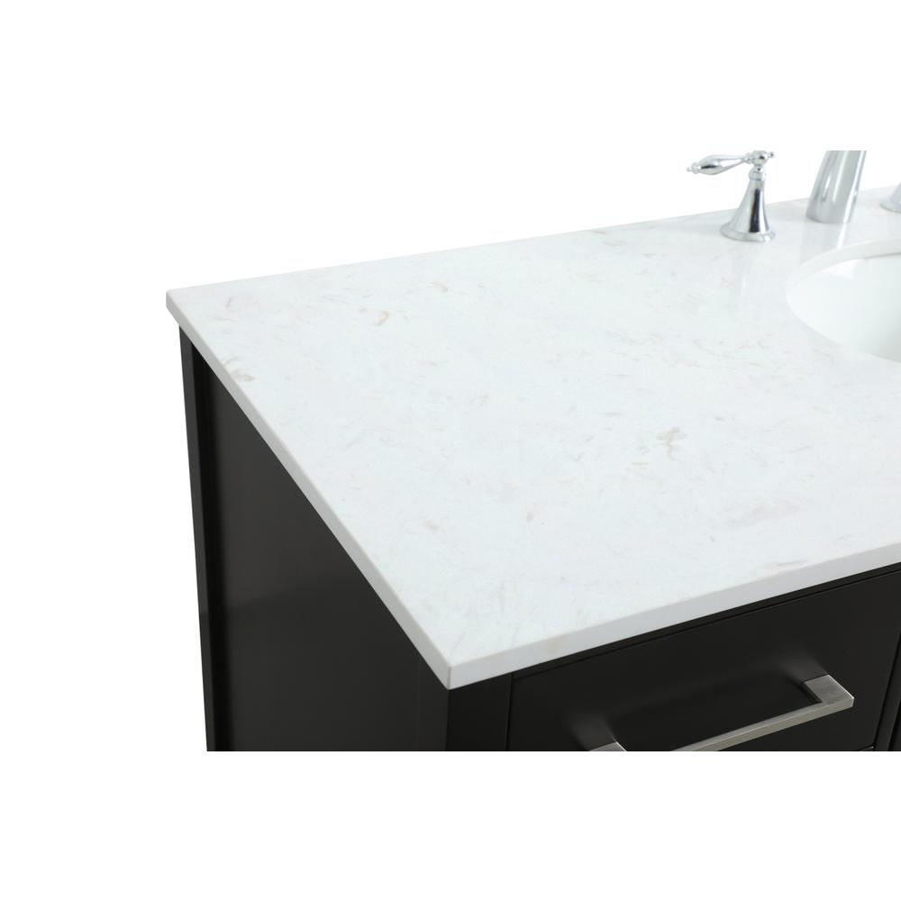 54 Inch SIngle Bathroom Vanity In Black. Picture 11