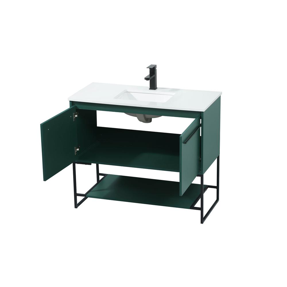 40 inch Single bathroom vanity in green. Picture 9