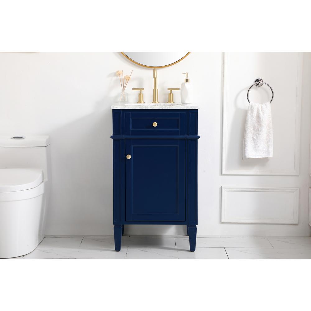 21 inch Single bathroom vanity in blue. Picture 14